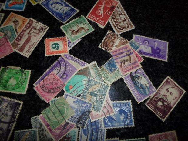 150 X SOUTH AFRICA UNION USED STAMPS OFF PAPER SEE PICS