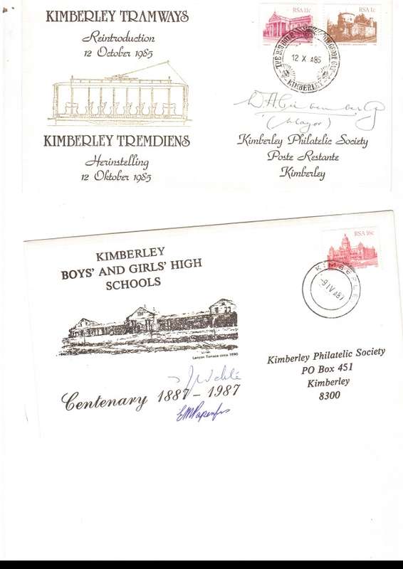 2 X RSA FIRST DAY COVERS SIGNED 1987 AND 1985 5EE PICS