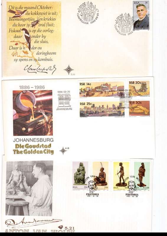 70 X RSA FIRST DAY COVERS ONLY SOME SCANNED SEE PICS