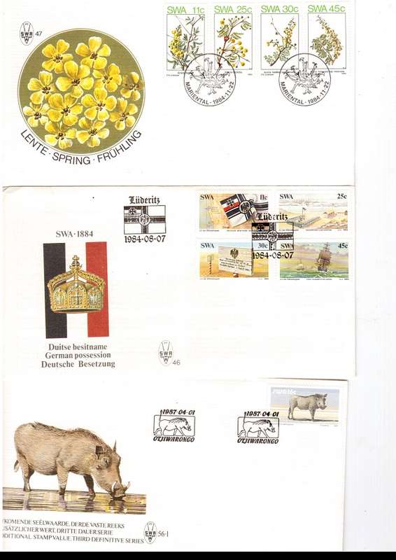 44 X SOUTH WEST AFRICA FIRST DAY COVERS SEE PICS