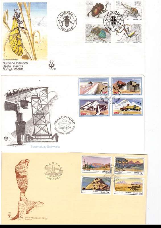 44 X SOUTH WEST AFRICA FIRST DAY COVERS SEE PICS