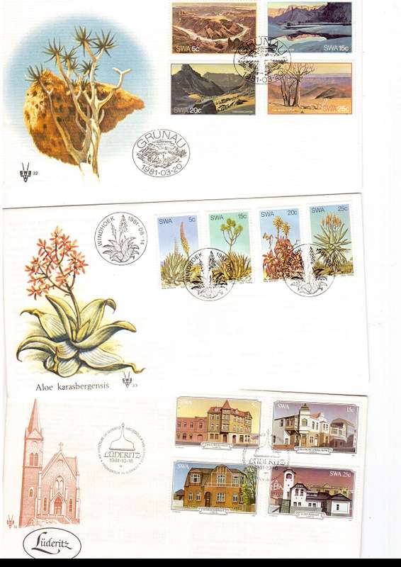 44 X SOUTH WEST AFRICA FIRST DAY COVERS SEE PICS