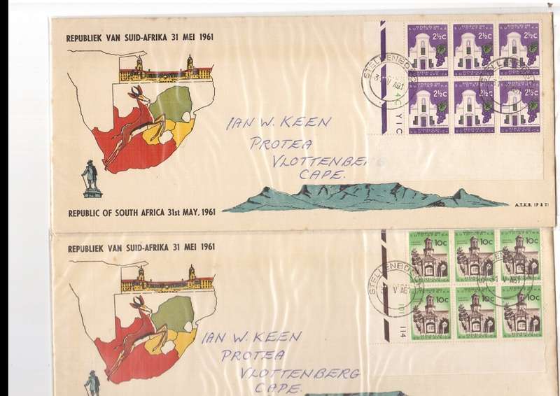 11 X RSA FDCS 31 ST MAY 1961 SEE PICS