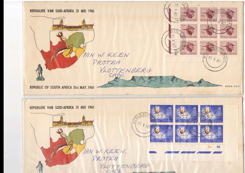 11 X RSA FDCS 31 ST MAY 1961 SEE PICS