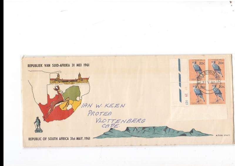 11 X RSA FDCS 31 ST MAY 1961 SEE PICS