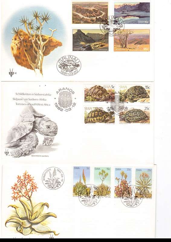 SWA MINT AND USED STAMPS AND FDCS SEE PICS