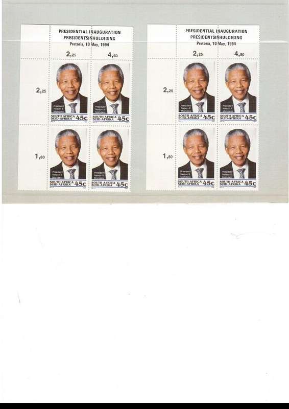 12 X  MANDELA MINT STAMPS AND 4 X MANDELA CONTROL BLOCKS MINT 1994 SEE PICS
