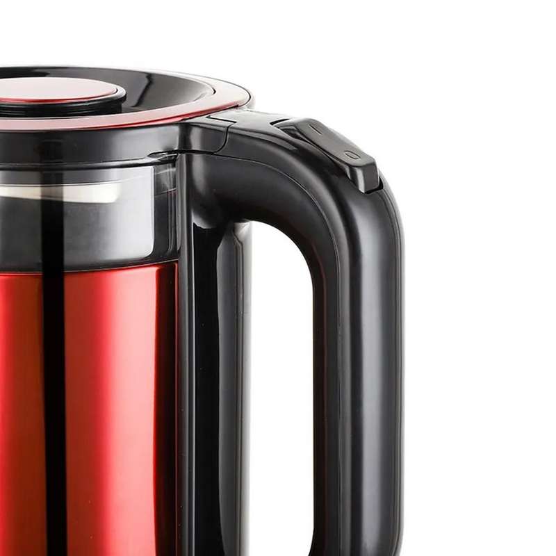 Hoffmans 2.2L Encased Glass Electric Kettle - Red