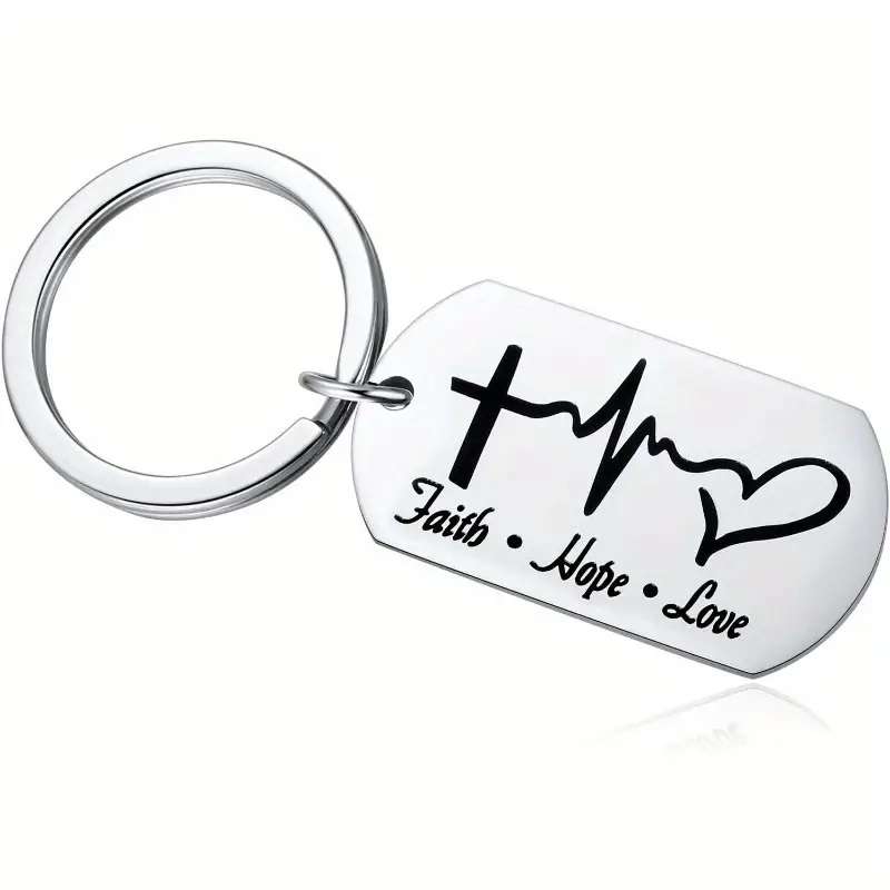 Christian Lifeline Heart Keychain Inspirational Keyring
