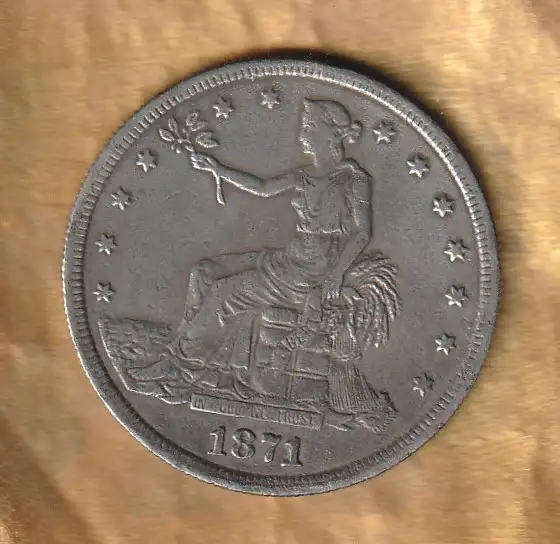 1871 Seated Liberty Trade Dollar forgery