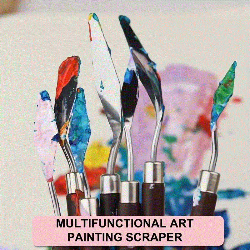 Rosewood and Stainless Steel Palette Knife Set - Art- Clay modeling