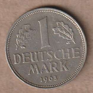 1963 Germany Bundes Republik 1 Deutsche Mark