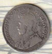 1924 silver Wreath tickey, 3 pence , South Africa