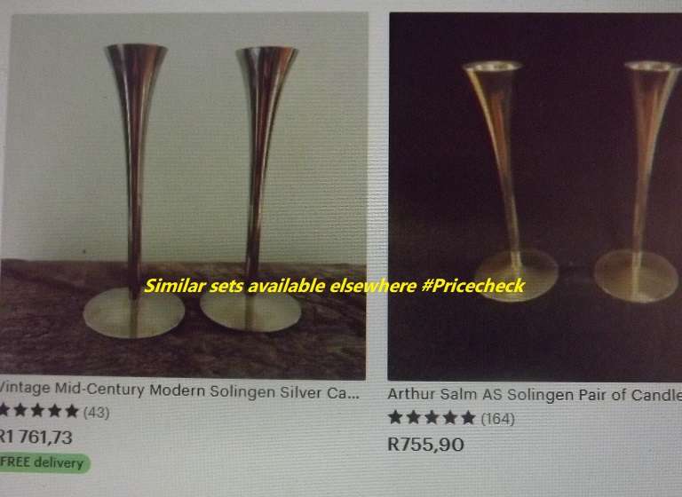 1960 Solingen Germany candle stick holders /Arthur Salm -Germany