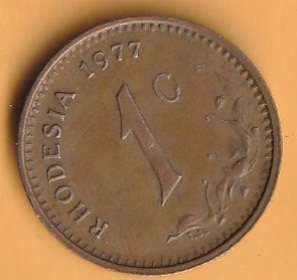 1977 Rhodesia 1 Cents Excellent see pics