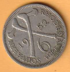 1952 Southern Rhodesia 6 Pence  see pics
