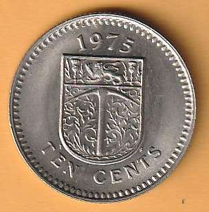 1975 Rhodesia 10 Cents -Brilliant UNC