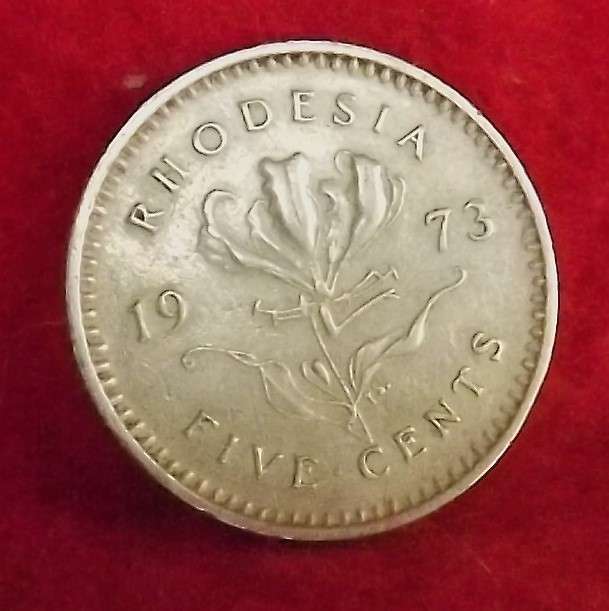 1973 Rhodesia 5 cents Difficult Date