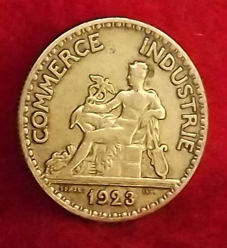 1923 France Francais 50 Centimes 1/2 Franc
