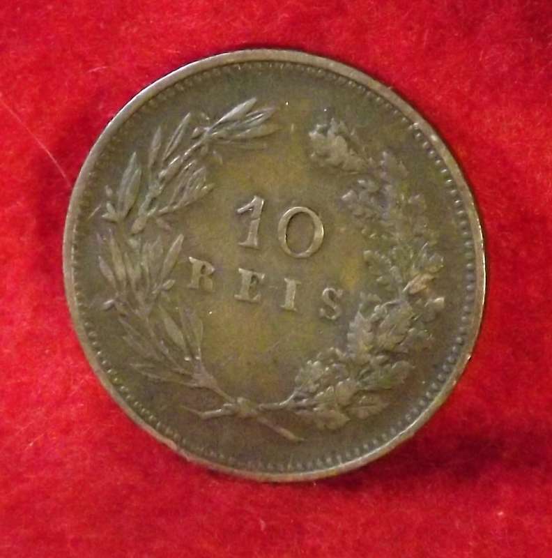 1891 PORTUGAL 10 REIS  CARLOS 1
