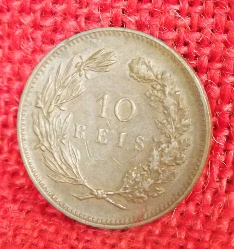 1892 PORTUGAL 10 REIS RULER CARLOS I