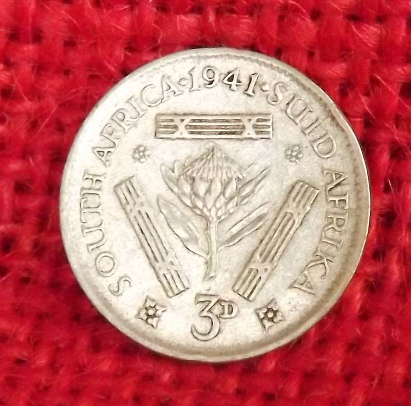 1941 South Africa  3 Pence/ Tickey
