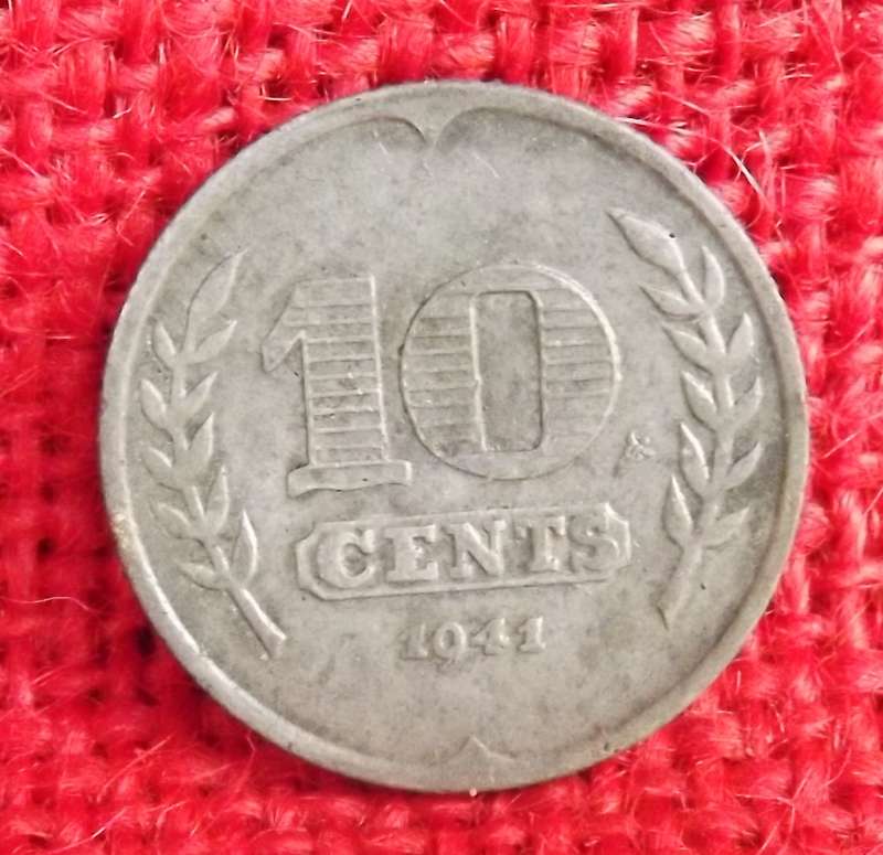 1941 Nazi occupation Coinage Netherland 10c Zinc WWII coin