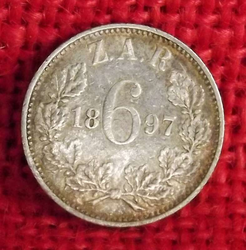 1897 Z.A.R  Six Pence excellent condition