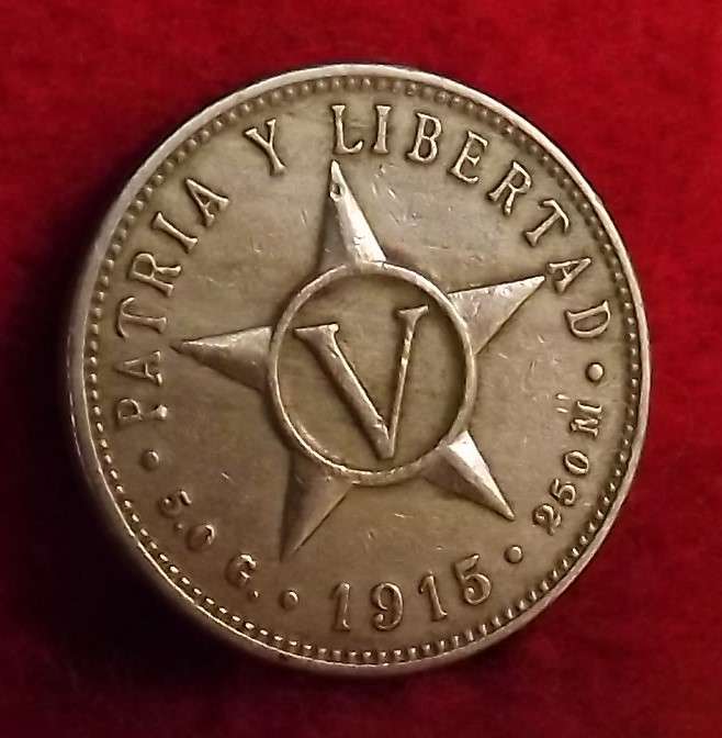 1915 Cuba 5 Centavos
