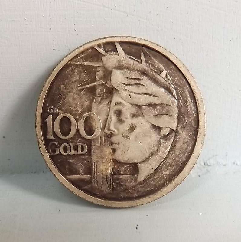 USA 100 Gold APOLLO November 12, 1969 Time Medal