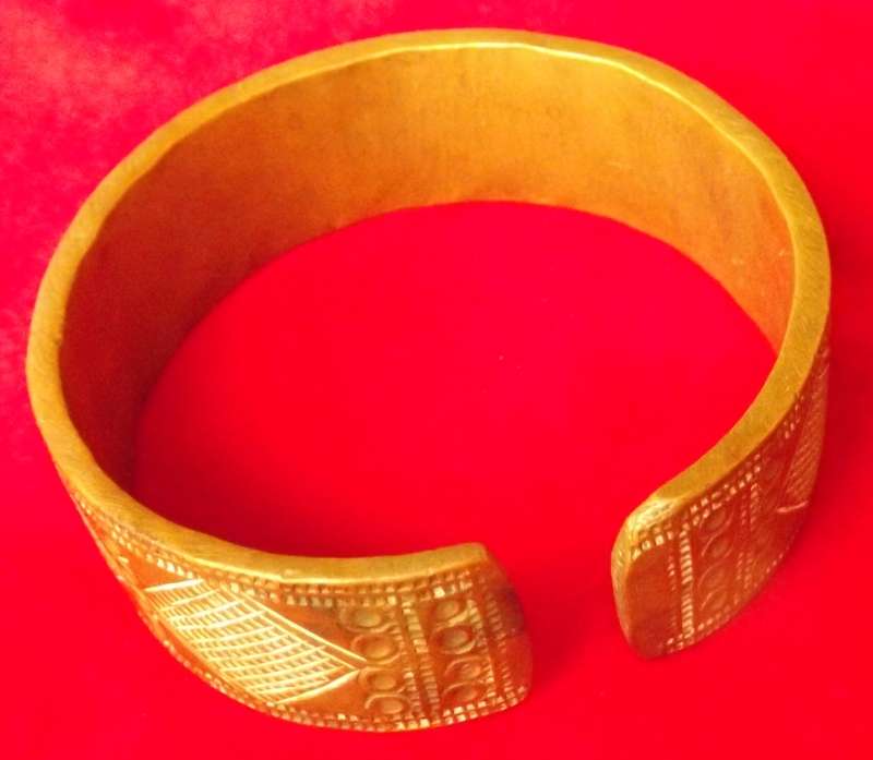 Fulba Tribal Antique Brass Bracelet.   Northern Cameroon