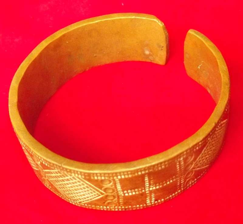 Fulba Tribal Antique Brass Bracelet.   Northern Cameroon