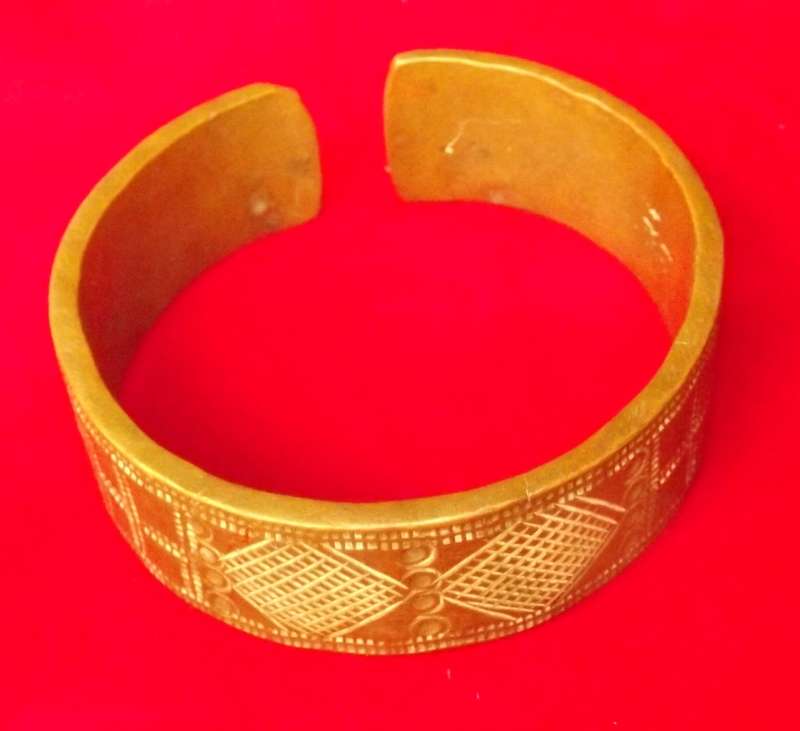 Fulba Tribal Antique Brass Bracelet.   Northern Cameroon
