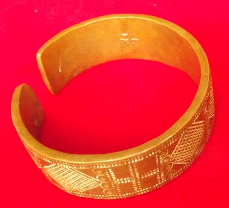 Fulba Tribal Antique Brass Bracelet.   Northern Cameroon