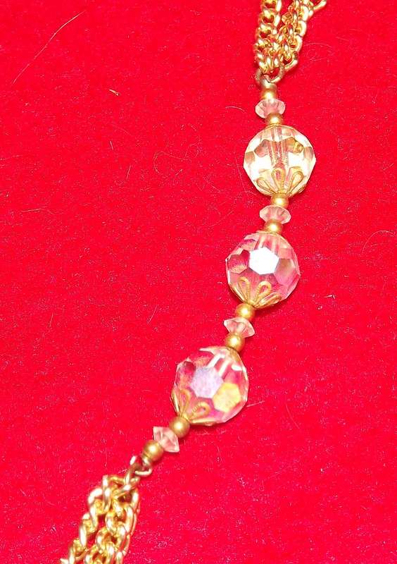 Art Deco, Necklace with cluster pendant,  Costume Jewelry, Glass bead, superb !