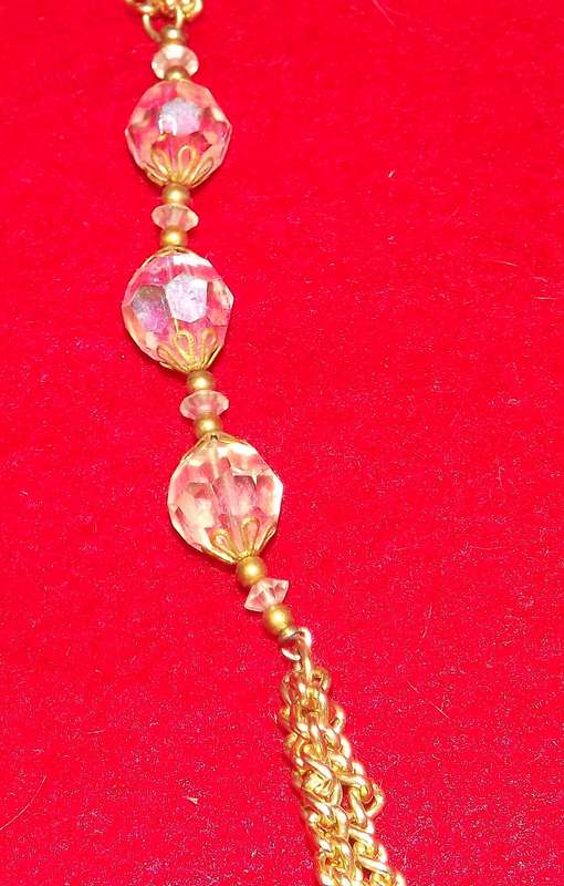 Art Deco, Necklace with cluster pendant,  Costume Jewelry, Glass bead, superb !