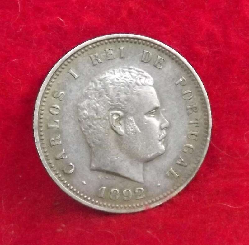 1892 Portugal Silver 200 Reis KM# 534