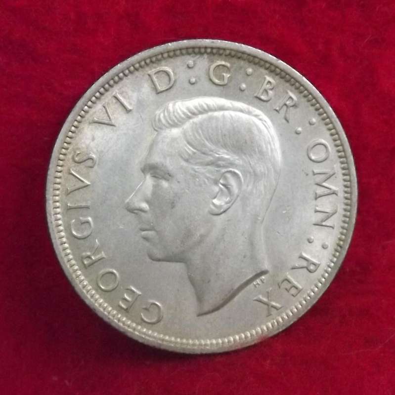 1937 King George VI Half Crown - Beautiful Crisp Uncirculated Example