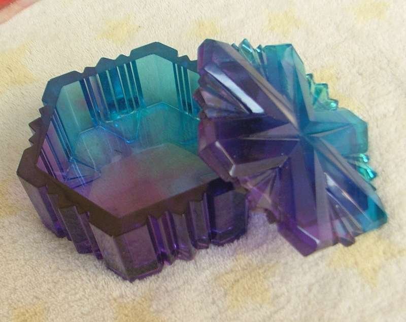 Stunning Purple -Violet transparent Jewelry Box