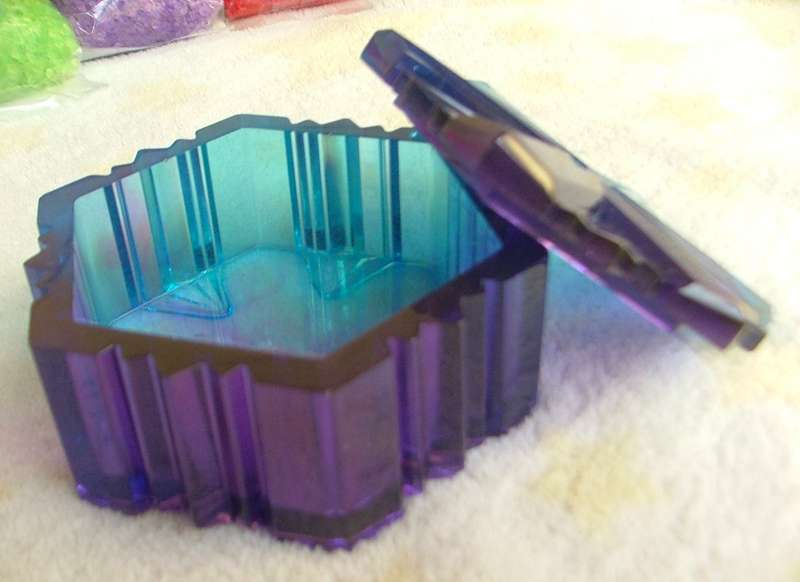 Stunning Purple -Violet transparent Jewelry Box