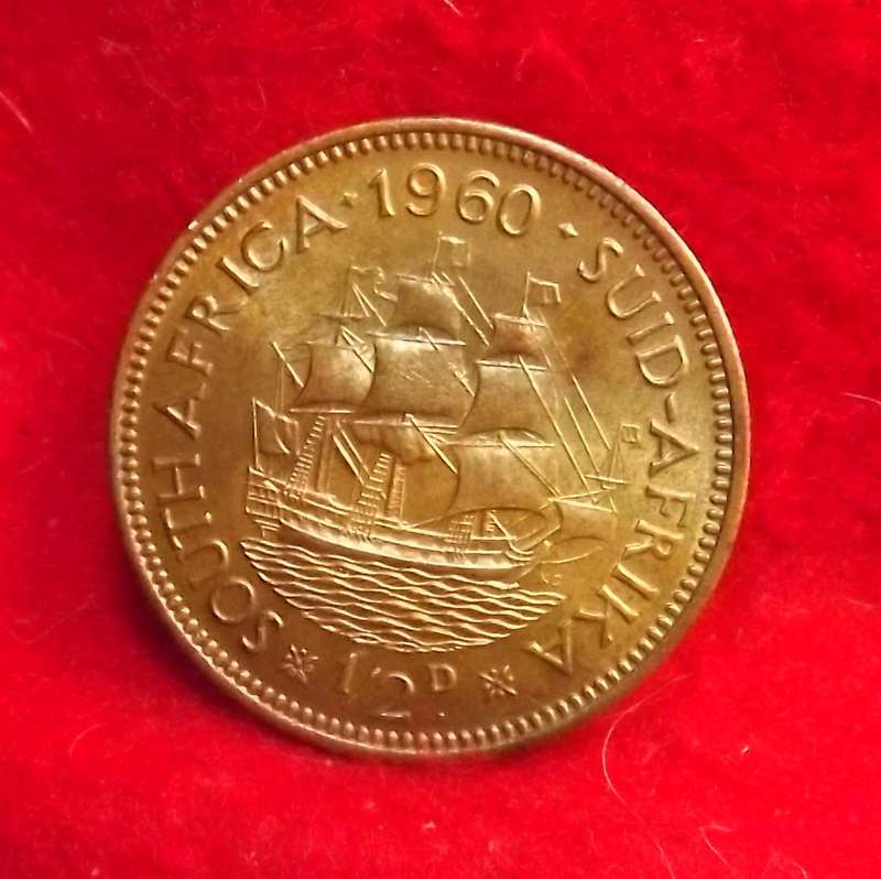 Brilliant 1960 ½ Penny South Africa Uncirculated