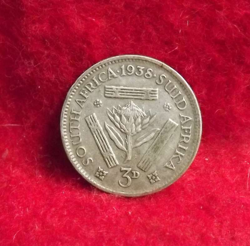 1938 3 Pence/ Tickey South Africa