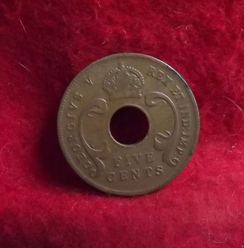 1924 5 Cents East Africa (British Kenya (1920-1963)