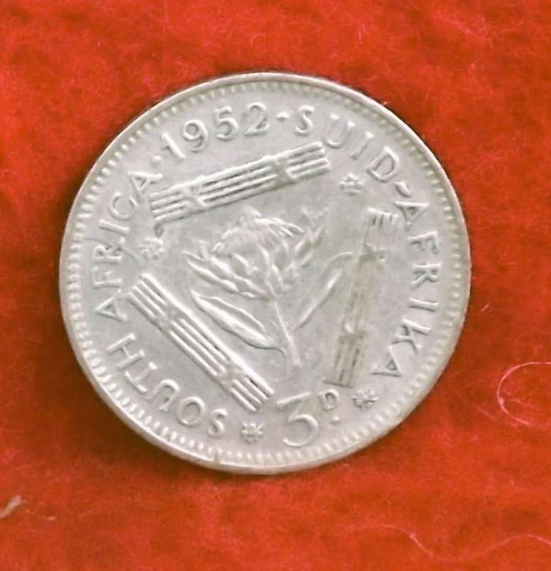 1952 Silver Three Pence