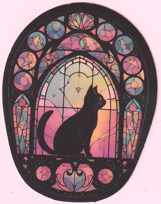 Gothic Cat Stickers for Cat Lovers, Gothic Theme (Lot 1)