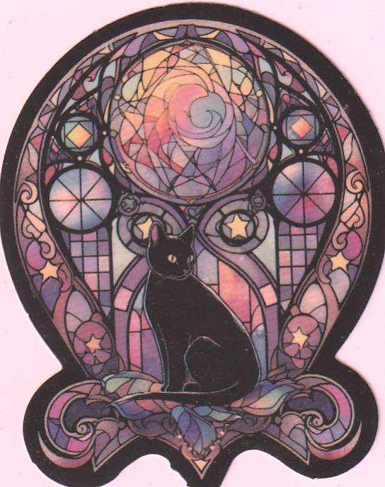 Gothic Cat Stickers for Cat Lovers, Gothic Theme (Lot 1)