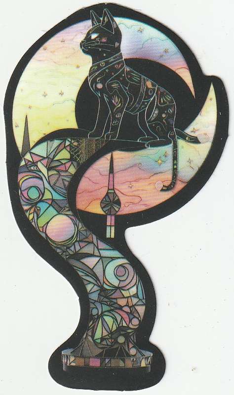 5 Gothic inspired Cat Stickers for cat lovers, Gothic theme (Lot 2)