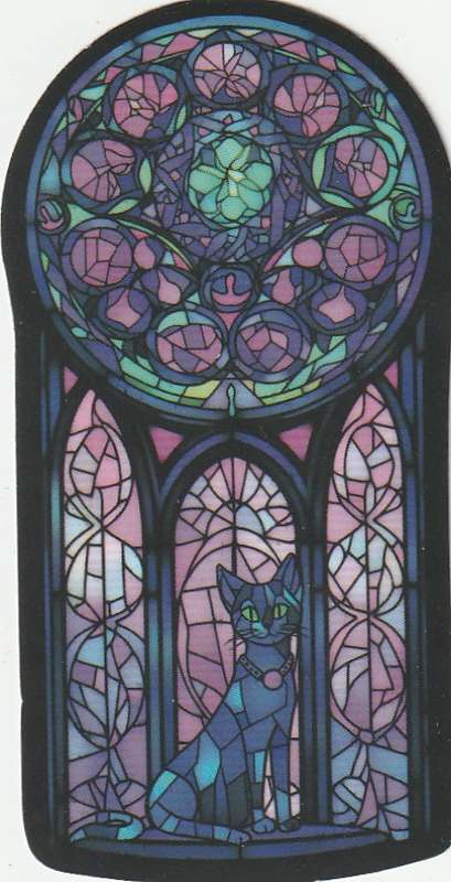 5 Gothic inspired Cat Stickers for cat lovers, Gothic theme (Lot 2)
