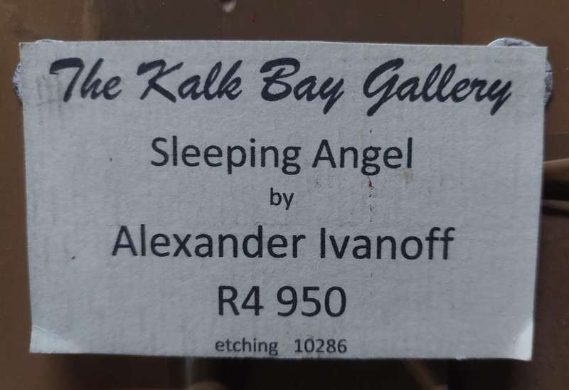 * Russian * Alexander Ivanov - Sleeping Angel-Etching Signed Framed