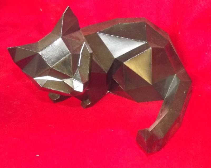300MM YIN & YANG 3d LOW- Poly Paper craft TEMPLATE , Cats 3d Poly * Free Postage !